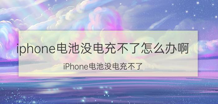 iphone电池没电充不了怎么办啊 iPhone电池没电充不了